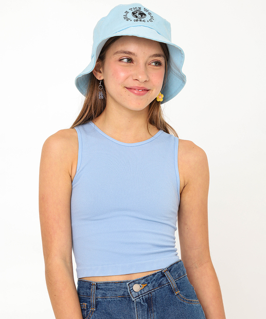 Image_Blusa Juvenil Regata Sem Costura Canelada Marisa Tam 10 a 16 Azul