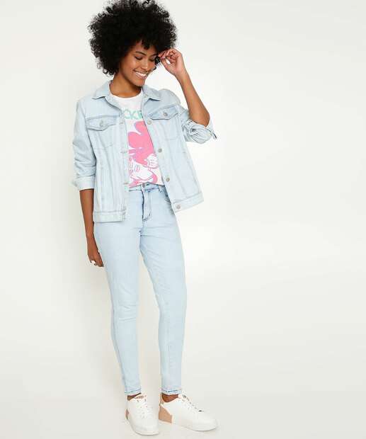 Blusa Feminina Estampa Mickey Manga Curta Disney  