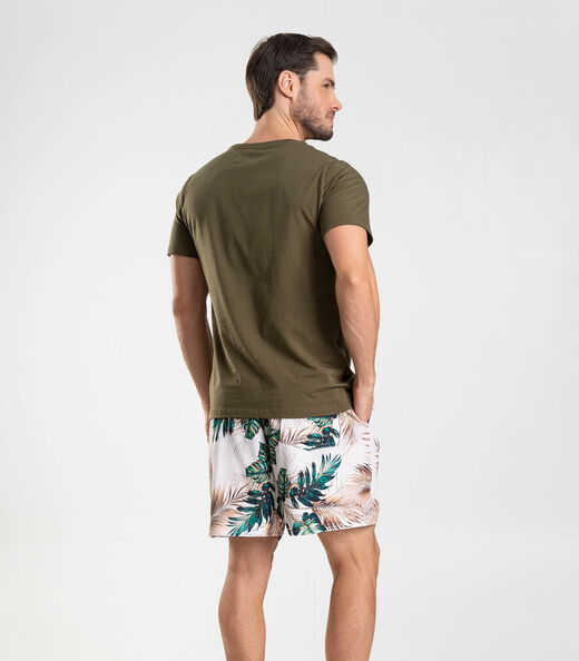 Bermuda Masculina De Microfibra Long Bong Bege