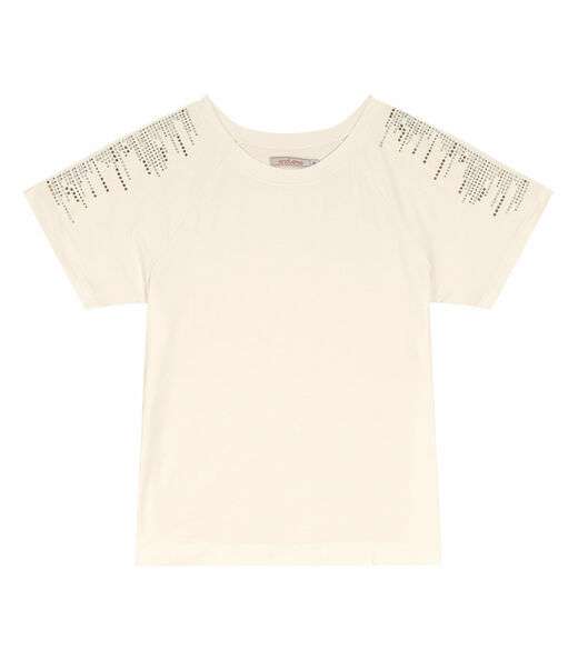 Blusa Strass Feminina Viscotorcion Endless Bege