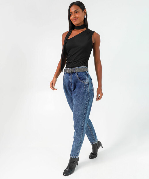 Blusa Feminina Ombro Só Drapeado Amarração Marisa Preto