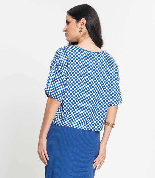 Blusa Feminina Estampada Infinita Cor Azul