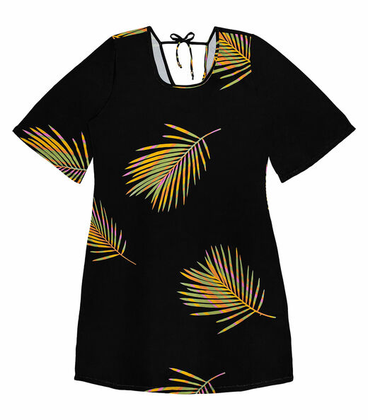 Vestido Feminino Floral Rovitex Preto