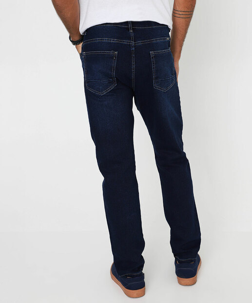 Calça Masculina Jeans Slim Bolsos Gangster Azul