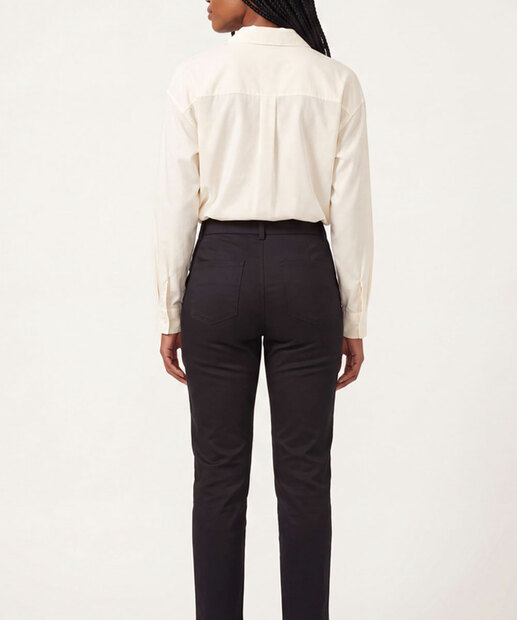 Calça Feminina Reta Alfaiataria Satin Cotton Marisa