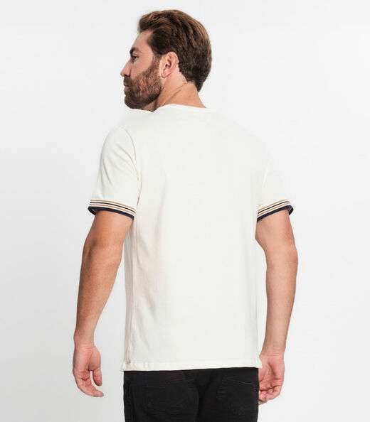 Camiseta Básica Masculina Diametro Bege