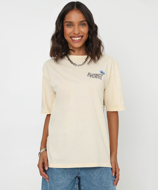 Image_Camiseta Feminina Oversized Estampada Marisa Off White