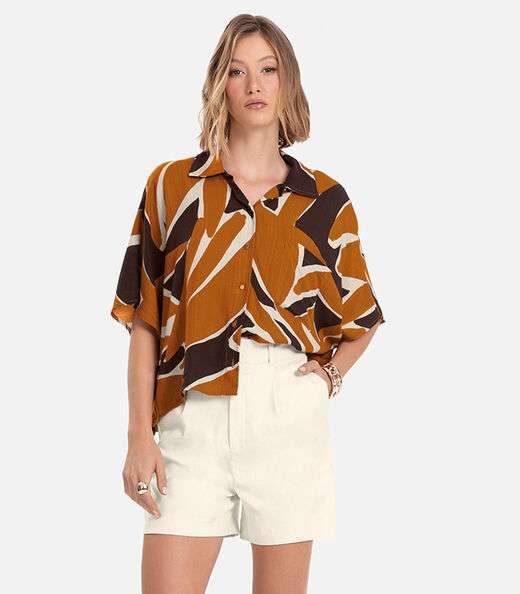 Image_Camisa Feminina Estampada Endless Marrom