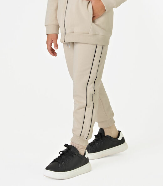 Conjunto Jaqueta Com Capuz E Calça Trick Nick Bege