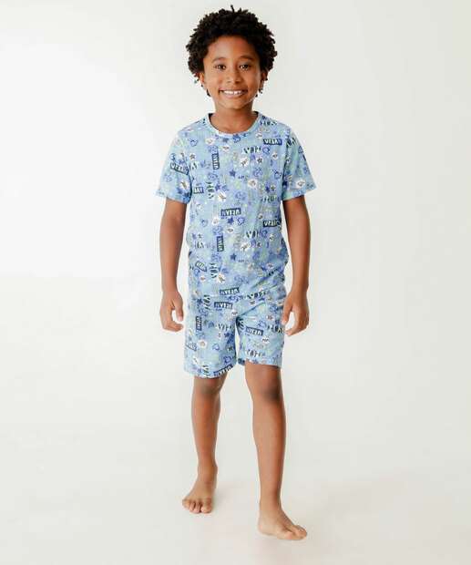 Pijama Infantil Estampado Tam 2 a 12