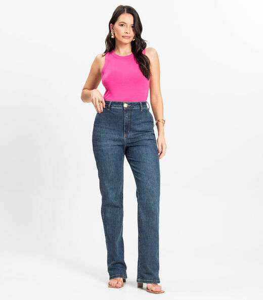 Regata Básica Feminina em Cotton Leve Rovitex Rosa