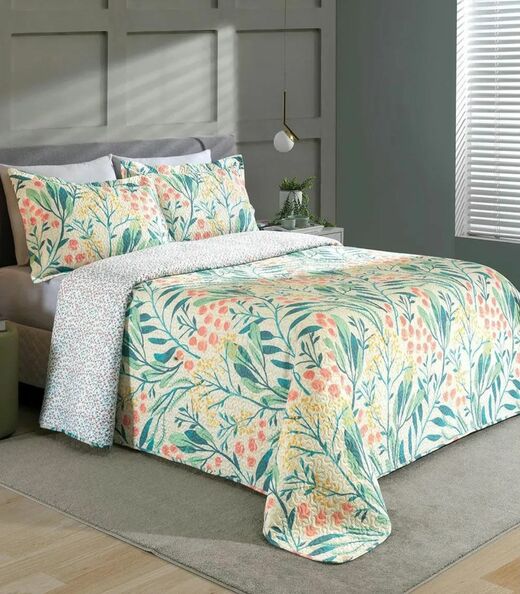 Image_Jogo De Cobre Leito Casal 3 Peças Lar E Lazer Verde