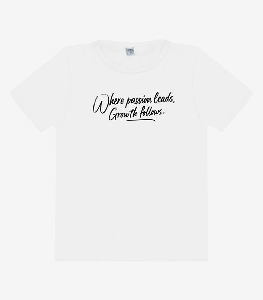 Blusa Feminina  Molicotton E Estampa Infinita Cor Branco
