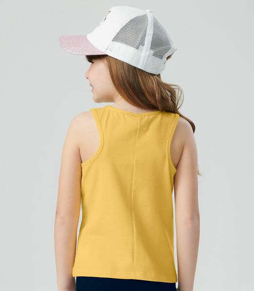Regata Básica Infantil Feminina Rovitex Kids Amarelo