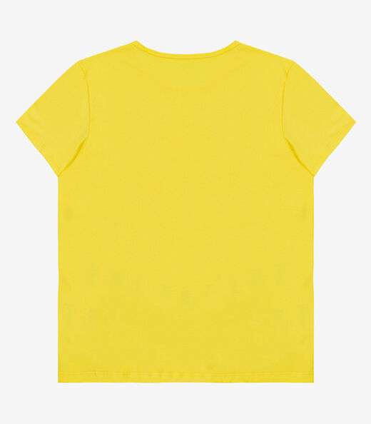 Blusa Baby Look Feminina Estampada Select Amarelo