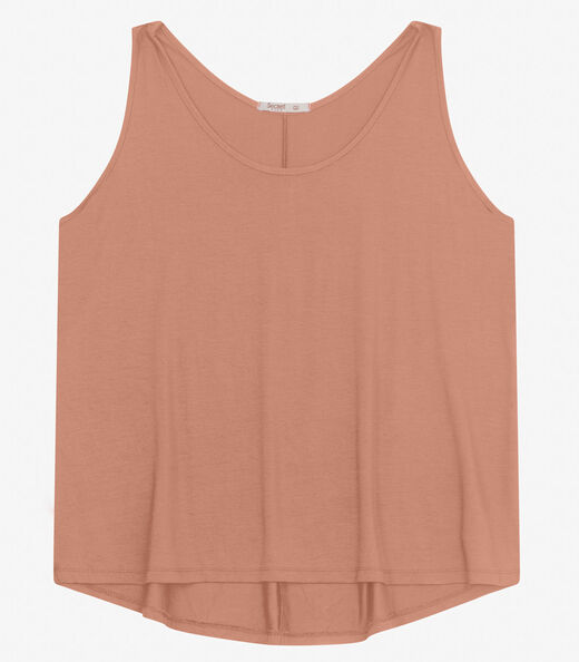 Regata Feminina Plus Size Secret Glam Marrom
