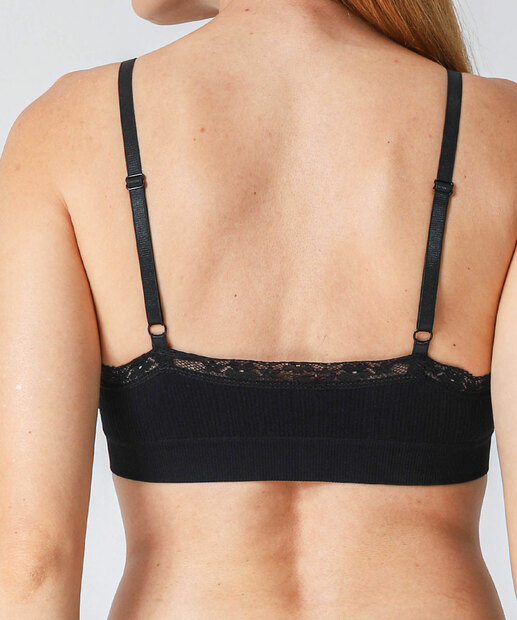 Sutiã Top Sem Costura Com Bojo Removível Renda Marisa