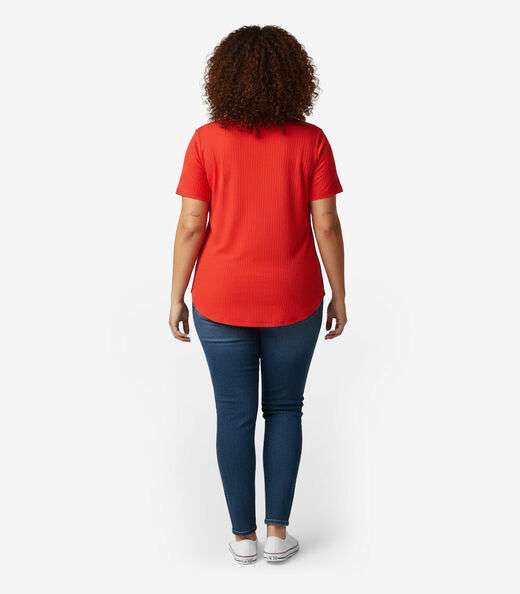 Blusa Feminina Plus Size da Infinita Cor Vermelho
