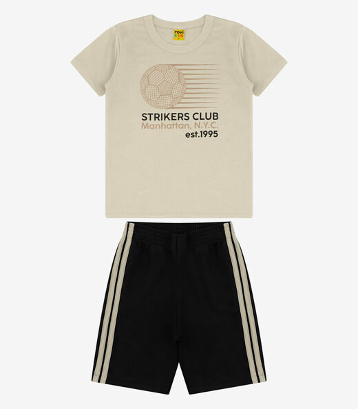 Image_Conjunto Camiseta com Bermuda Menino Rovi Kids Bege