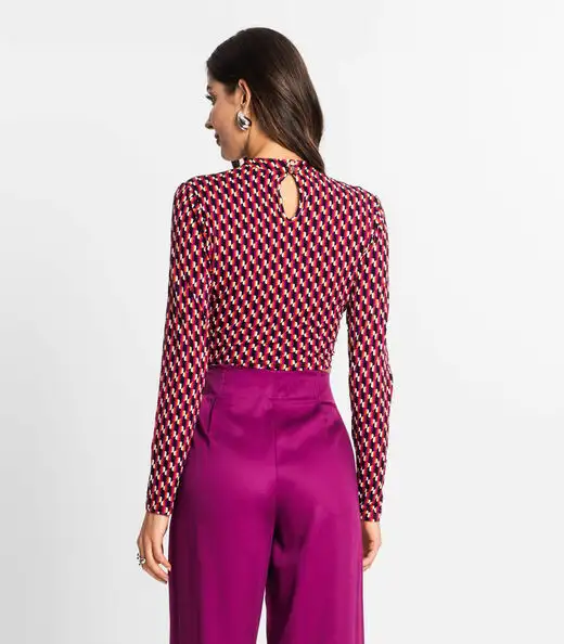 Blusa Feminina Manga Longa Em Viscose Endless Laranja