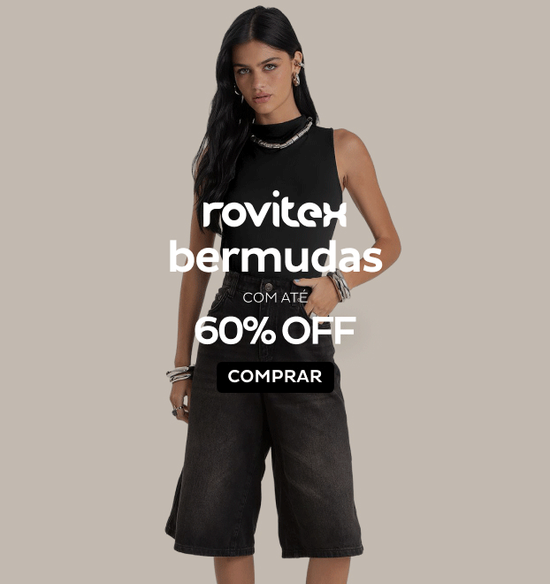 Bermudas Rovitex até 60% OFF