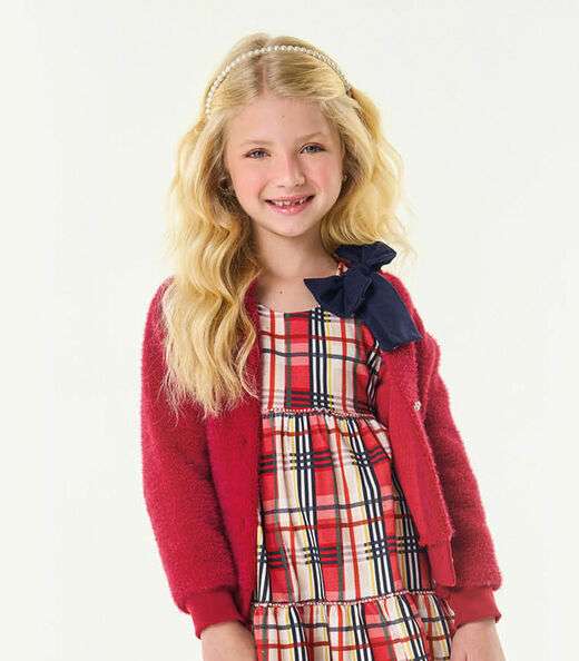 Cardigan Infantil Feminino Trick Nick Vermelho