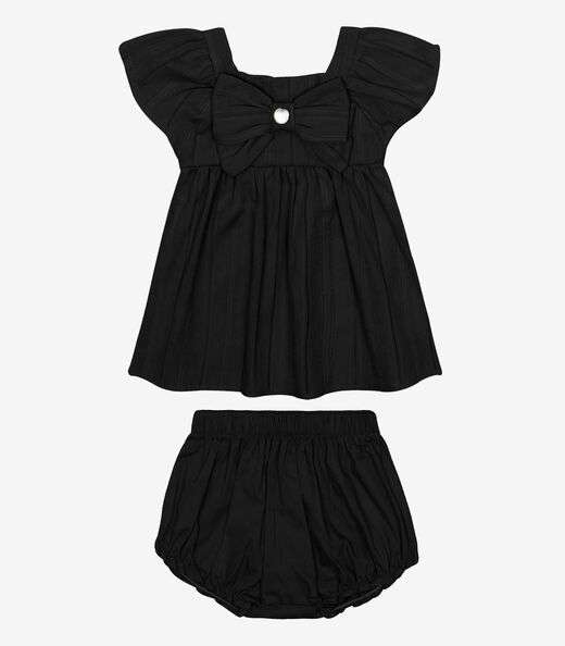 Image_Conjunto Infantil Bata Com Calcinha Trick Nick Preto