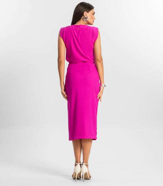 Saia Feminina Midi Endless Rosa