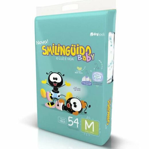 Image_Kit 2 Fraldas Smilinguido Jumbinho Mega M 54 Unidades cada