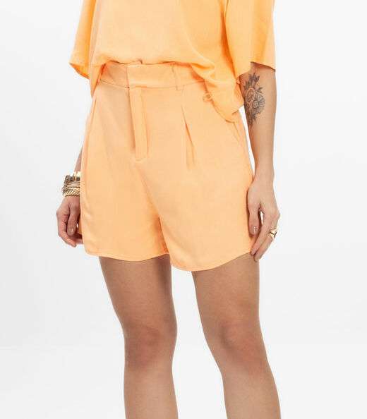 Bermuda Viscose Modena Pesada Feminino Endless Laranja