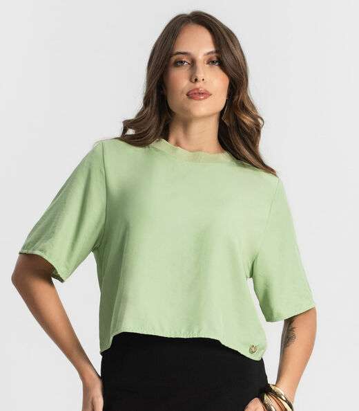 Blusa Feminina Manga Curta Endless Verde