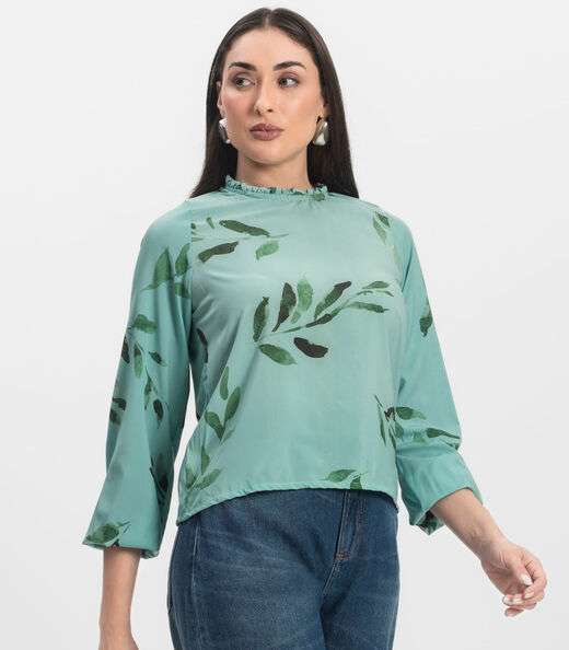 Blusa Manga Longa Infinita Cor Verde