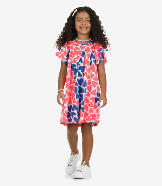 Vestido Feminino Meia Malha Rovi Kids Rosa
