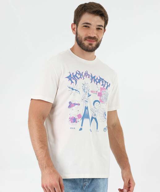 Image_Camiseta Masculina Rick And Morty Warner Bros Off White