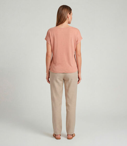 Blusa Feminina em Visco Tricot Infinita Cor Marrom
