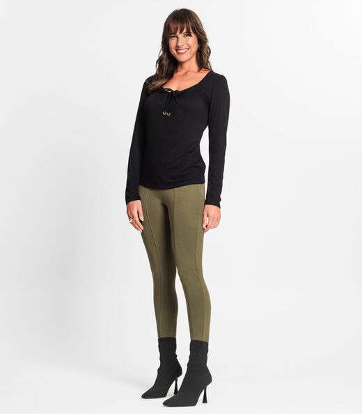 Blusa Feminina Manga Longa Endless Preto