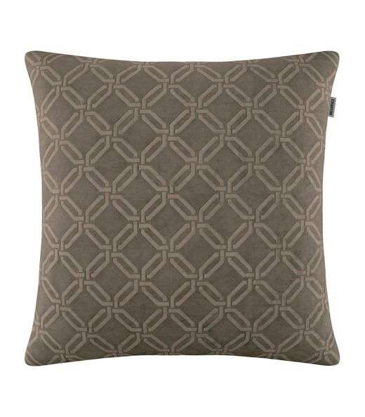 Image_Capa De Almofada Veludo Geométrico Adomes Marrom
