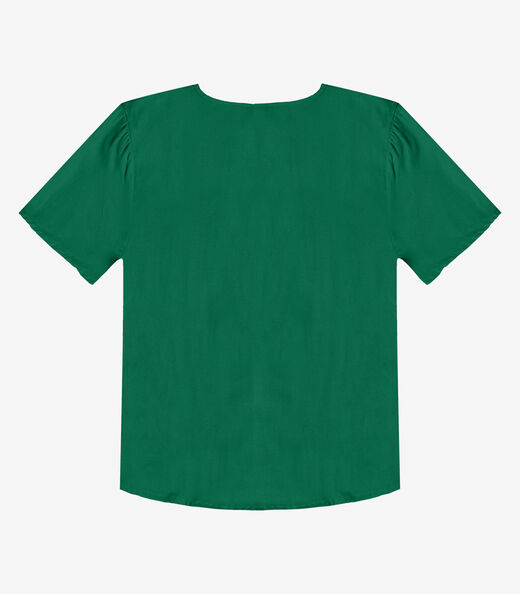 Blusa Feminina Com Recortes Frontais Infinita Cor Verde