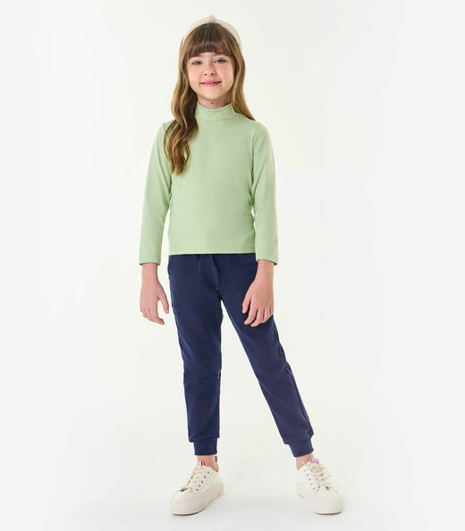 Blusa Infantil Feminina Manga Longa Trick Nick Verde