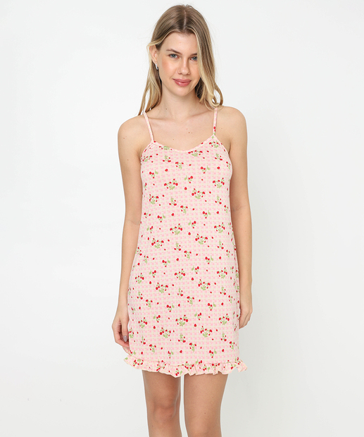Image_Camisola Estampa Cerejas Alças Finas Marisa Rosa