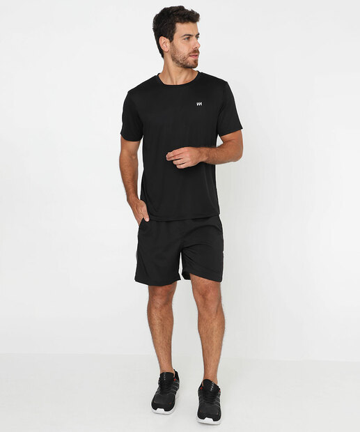 Camiseta Masculina Fitness Dry Fit MR Preto