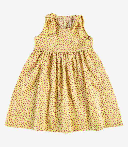 Vestido em Popeline Rovi Kids Bege