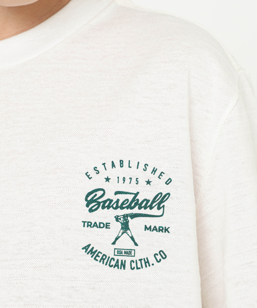 Camiseta Juvenil Estampada Marisa Tam 10 a 16 Off White