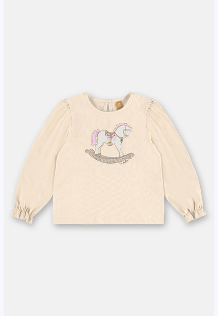 Blusa Infantil Menina Em Meia Malha Up Baby