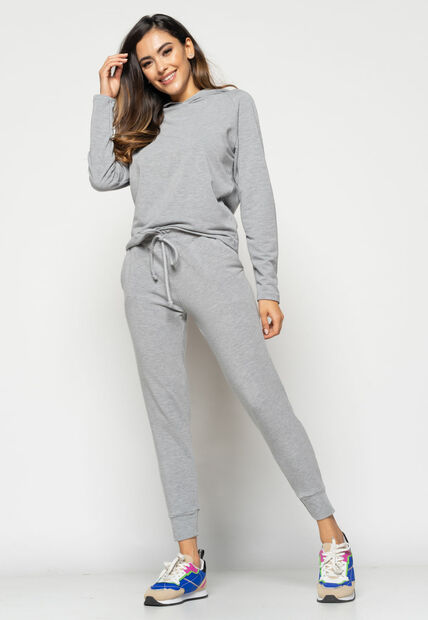 Conjunto  Comfy Com Casaco Capuz e Jogger Moletinho Mescla Salvatore Fashion