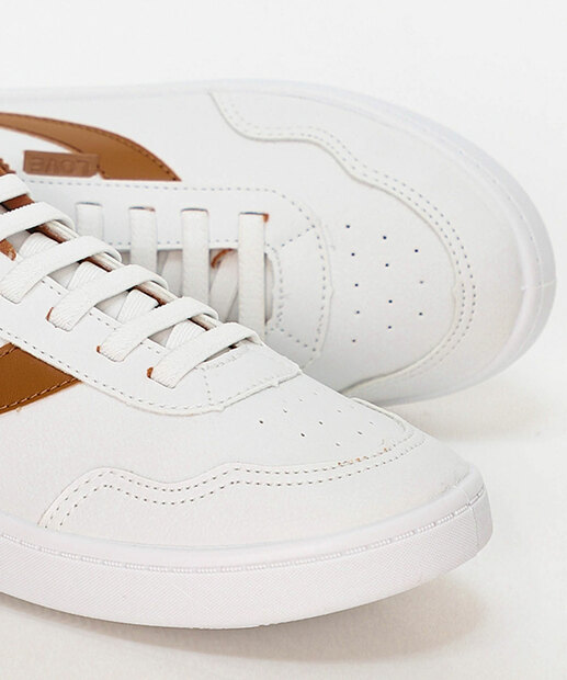 Tênis Casual Feminino Recorte Marisa Branco 
