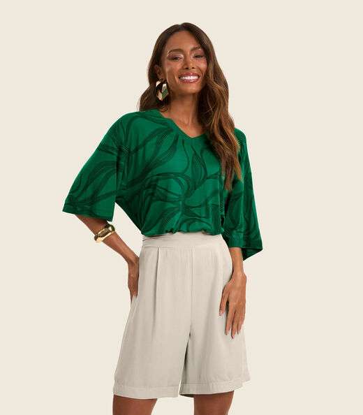 Image_Blusa Feminina em Viscotorcion Rovitex Verde