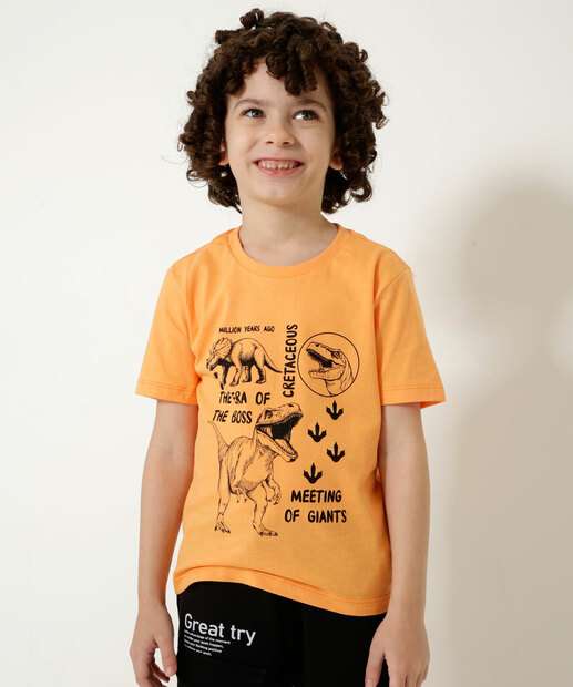 Image_Camiseta Infantil Estampa Dinossauro MR Tam 4 a 10