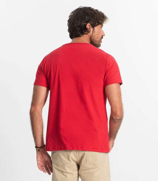 Camiseta Masculina Básica Diametro Vermelho