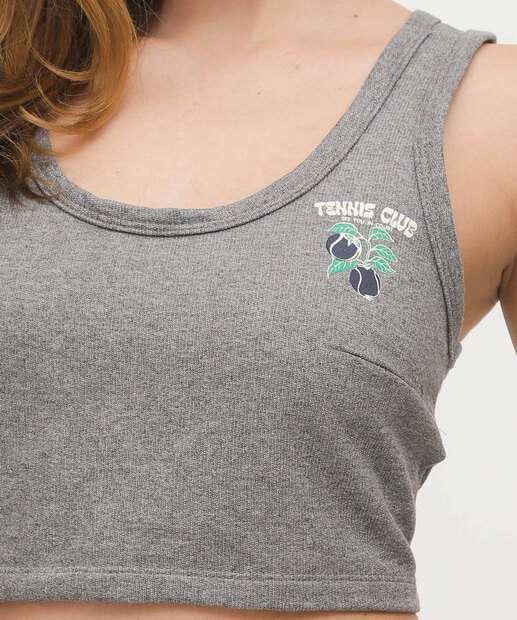 Blusa Cropped Feminina Moletinho Marisa